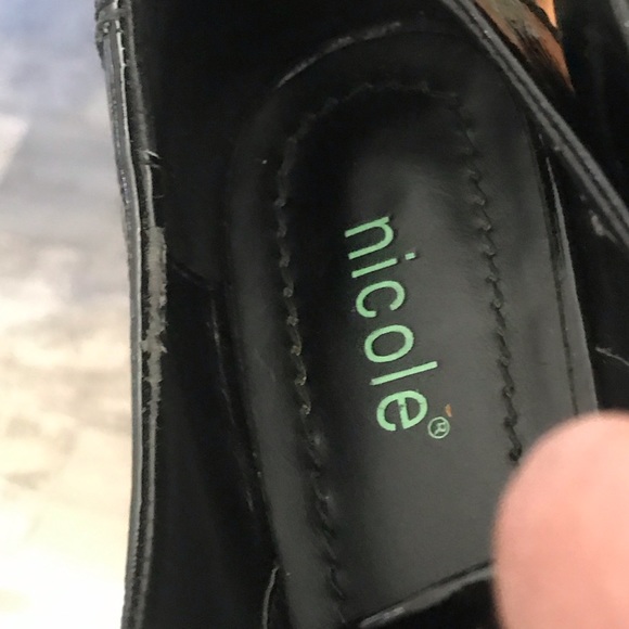 Nicole black shiny ankle boots shoes size 7 - Picture 6 of 9